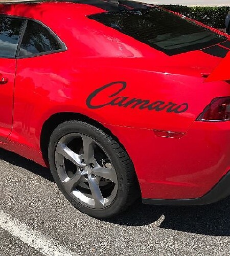 2 calcomanías adhesivas de vinilo traseras Chevrolet camaro Chevy Graphics sport racing autobot