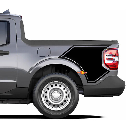 Calcomanías de Vinilo Laterales con Puntos para Cama para Musclecar Maverick 2022 en adelante