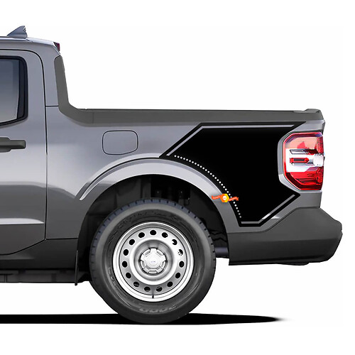 Calcomanías de vinilo para cama lateral Ford Maverick 2022 en adelante, pegatinas con punto gráfico

