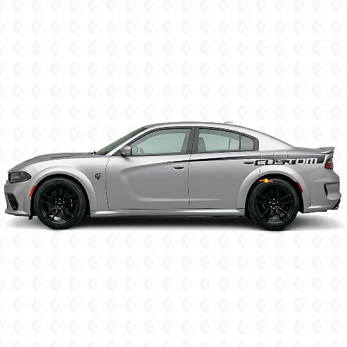 Vinilo adhesivo personalizado de franja lateral para Dodge Charger Eléctrico