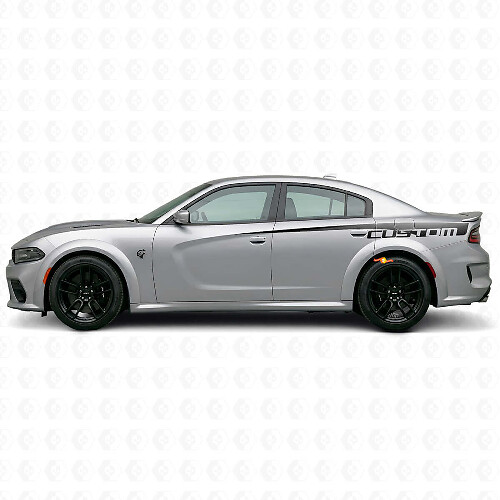Vinilo adhesivo personalizado de franja lateral para Dodge Charger Eléctrico