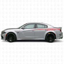 Vinilo adhesivo personalizado de franja lateral para Dodge Charger Eléctrico_3