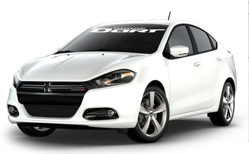 Adhesivo de vinilo con letras de marca para parabrisas para Dodge Dart
