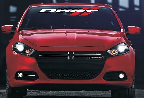 Pegatina de vinilo con logotipo de marca para parabrisas para Dodge Dart