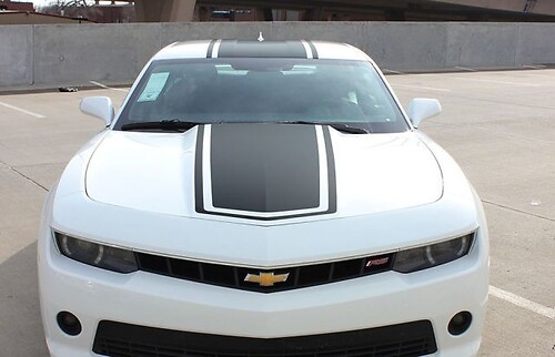 Calcomanía de Vinilo con Franjas Anchas en el Capó, Techo y Maletero para Chevrolet Camaro