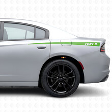 Pegatina de vinilo personalizada de franjas delgadas a los lados para Dodge Charger 2015-2026_3