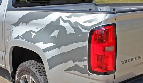ANTERO Truck Bed Mountain Chevy Colorado Vinilo Gráfico Pegatinas Calcomanías Rayas 2015-2016
