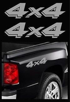 Dodge Truck 4x4 Off Road Ram Dakota Sport Plata Pegatinas Vinilo Calcomanía x 2