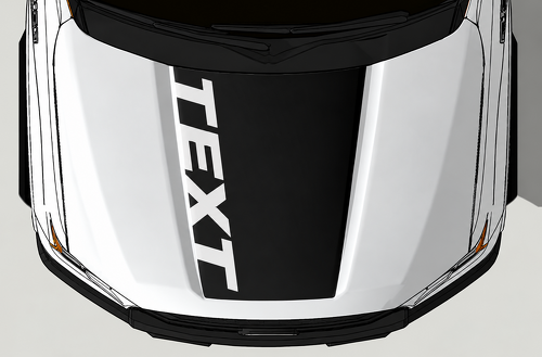 TEXT Vertical Hood Block Capó Adhesivo de vinilo para Ford F-150 2015-2017