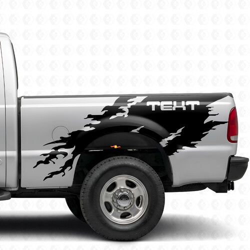 Pegatina Vinilo a Medida Torn Splash para Lateral de Cama para Ford F-250 1999-2006