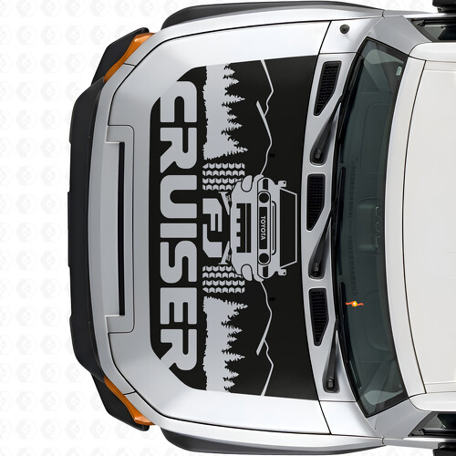 Adhesivo de Vinilo de Capó Forest Mountain para Toyota FJ Cruiser
