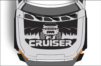 Toyota Fj Cruiser (2007-2014) - Kit de envoltura de vinilo adhesivo para capó - Fj Cruiser Hood