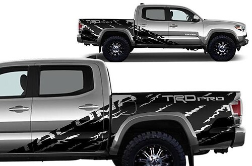 Adhesivo Vinilo Lateral Estilo Desgastado TRD Pro para Toyota Tacoma 2016-2020
