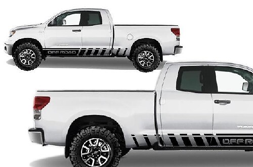 Calcomanía de vinilo con rayas laterales Off Road para Toyota Tundra 2007-2013