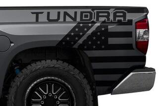 Toyota Tundra (2014-2023) Kit de calcomanías de vinilo personalizadas - Bandera de Tundra USA