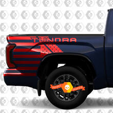 Toyota Tundra (2014-2023) Kit de calcomanías de vinilo personalizado - Bandera de Tundra USA
 2