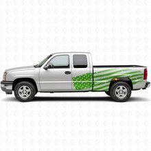 Pegatina adhesiva de vinilo para puerta lateral de cabina con bandera americana desgastada para Chevrolet Silverado 1999-2007_3