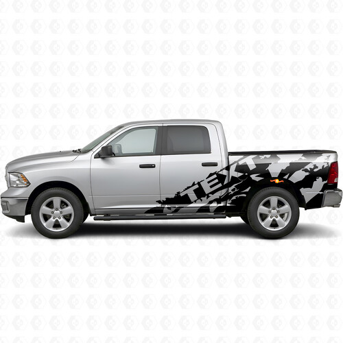 Kit de vinilo lateral personalizado contra salpicaduras de barro para Dodge Ram 1500-3500 2009–18_1