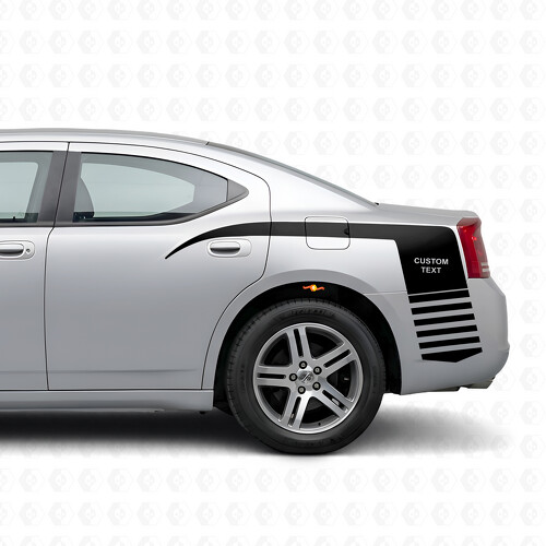 Pegatinas de vinilo personalizadas con rayas estilo garra estroboscópica para las aletas del Dodge Charger 2006-2010