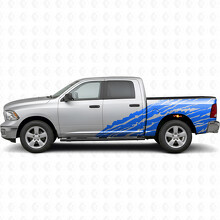 Pegatinas laterales de vinilo con franjas estilo salpicadura de barro para Dodge Ram 1500_2