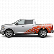 Pegatinas laterales de vinilo con franjas estilo salpicadura de barro para Dodge Ram 1500_4