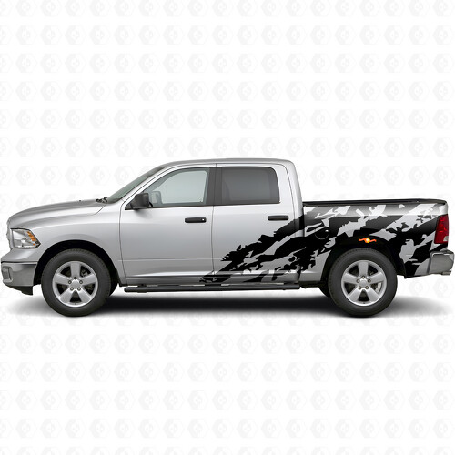Vinilo lateral estilo dañado para Dodge Ram 1500