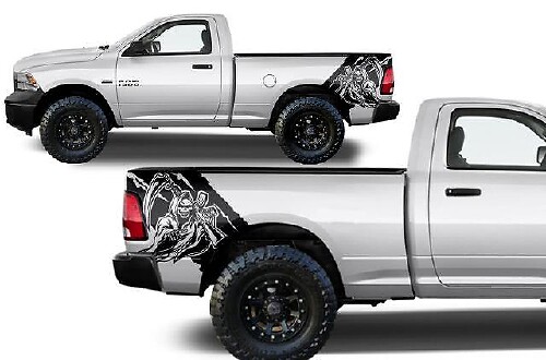Kit de vinilos adhesivos para el lateral de la caja Reaper para Dodge Ram 1500 2500 2009-2018