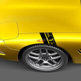Chevrolet C5 Corvette marcas de hash del guardabarros Jake Punisher calavera calcomanía pegatina
