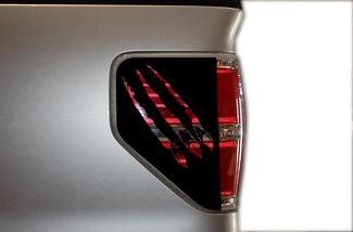 Ford F-150 (2009-2014) Kit de calcomanías de luz de freno de vinilo personalizado - Garras