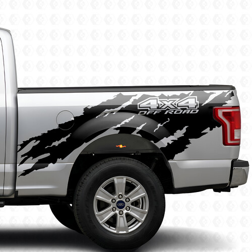 Kit de calcomanías de vinilo envejecido estilo 4x4 off road para el lateral de camiones Musclecar 2015-17