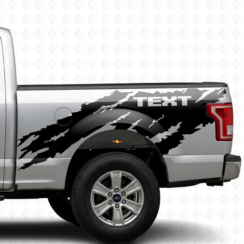 Adhesivo de vinilo personalizado para el lateral de la cama Torn Splash para Ford F-150 2015-2017