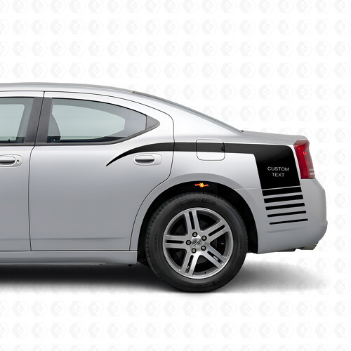 Pegatina de vinilo lateral con franjas estilo garra estroboscópica personalizada para Dodge Charger 2006-2010
