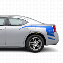 Pegatina de vinilo lateral con franjas estilo garra estroboscópica personalizada para Dodge Charger 2006-2010_2
