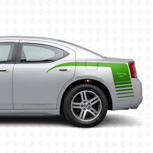 Pegatina de vinilo lateral con franjas estilo garra estroboscópica personalizada para Dodge Charger 2006-2010_3