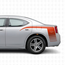 Pegatina de vinilo lateral con franjas estilo garra estroboscópica personalizada para Dodge Charger 2006-2010_4