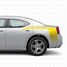 Pegatina de vinilo lateral con franjas estilo garra estroboscópica personalizada para Dodge Charger 2006-2010_5