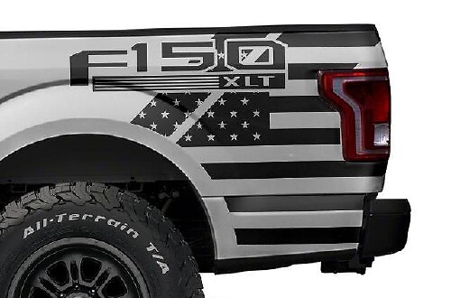 Kit de vinilo adhesivo para lateral trasero con bandera de EE. UU. para Musclecar F-150 2015-2017
