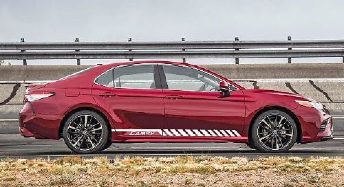 Kit de vinilos adhesivos con franjas laterales de carreras para Toyota Camry 2012-2018