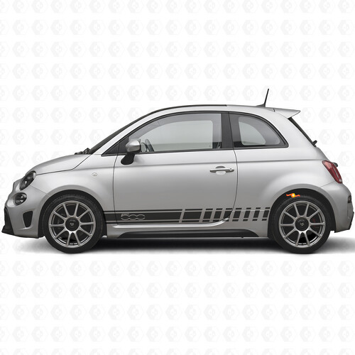 Pegatina de vinilo lateral con franjas de carreras para Fiat 500