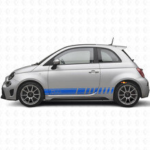 Pegatina de vinilo lateral con franjas de carreras para Fiat 500_2