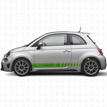 Pegatina de vinilo lateral con franjas de carreras para Fiat 500_3