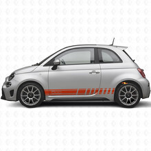Pegatina de vinilo lateral con franjas de carreras para Fiat 500_4