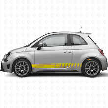 Pegatina de vinilo lateral con franjas de carreras para Fiat 500_5