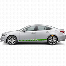 Calcomanía de vinilo lateral con franjas de carreras para Mazda Mazda6_3