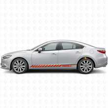Calcomanía de vinilo lateral con franjas de carreras para Mazda Mazda6_4