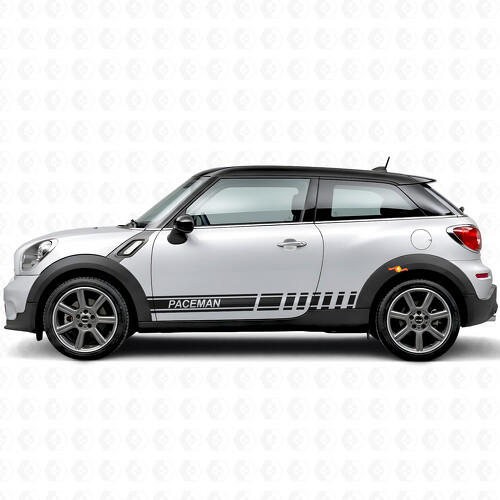 Calcomanía lateral de vinilo con rayas de carreras de marca para MINI Paceman_1