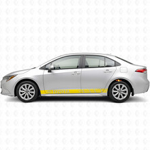 Pegatina de vinilo con franjas de acento lateral con el logotipo de Toyota para Toyota Corolla_5