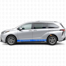Calcomanía adhesiva de vinilo con franjas de acento de marca para paneles laterales para Toyota Sienna_2