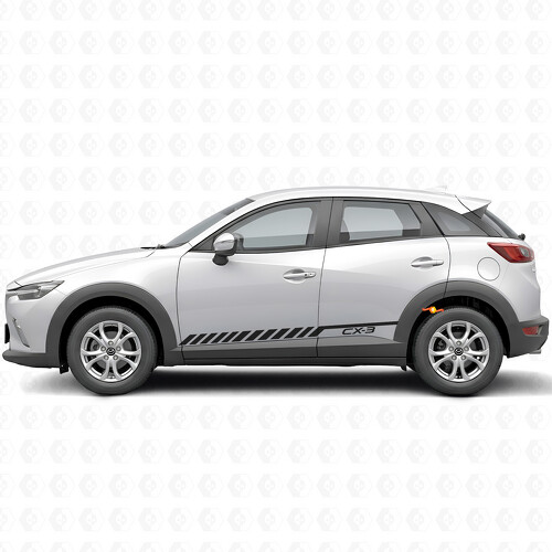 Pegatina de vinilo con franjas de competición para la puerta del Mazda CX-3