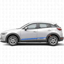 Pegatina de vinilo con franjas de competición para la puerta del Mazda CX-3_2